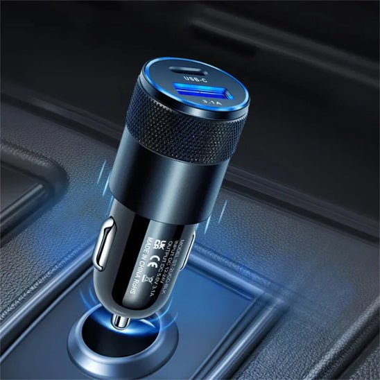 chargeur usb c duel charge noir discret