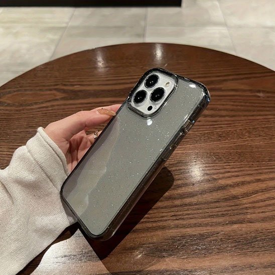 coque iphone 13 glimmer flexible noir