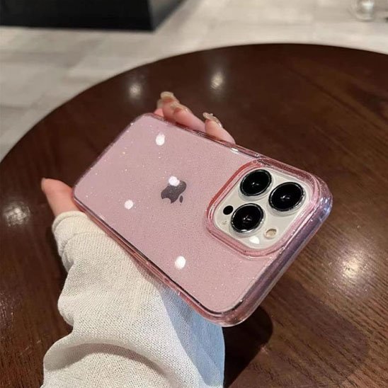 coque iphone 13 glimmer flexible rose