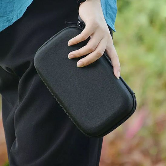 pochette telephone ProtectStyle noir compacte fermeture eclaire