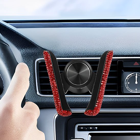 support telephone voiture elegance airvent macheoires bling cristaux couleurs variees