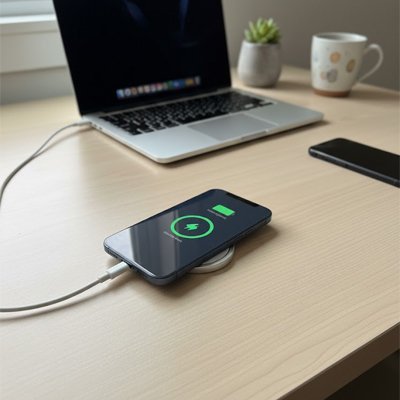 chargeur sans fil UltraRapide blanc compact