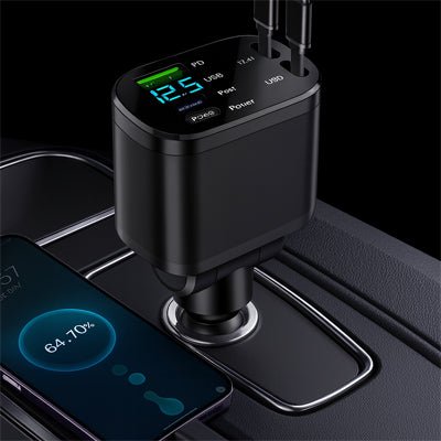 chargeur usb c angulaire noir allume cigare