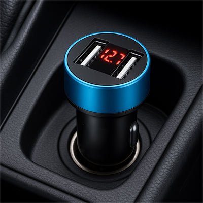chargeur usb c duelusb bleu voiture