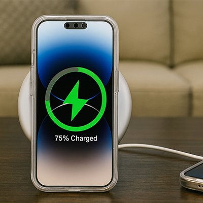 coque iphone 13 UltraGuard transparent rechargeable installer 