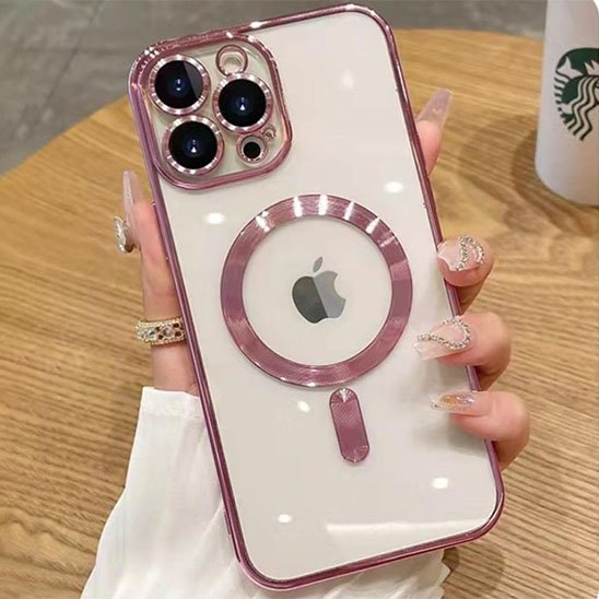 coque iphone 13 Crystal Sheild rose durable