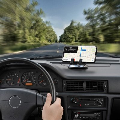 support telephone voiture securDrive gris