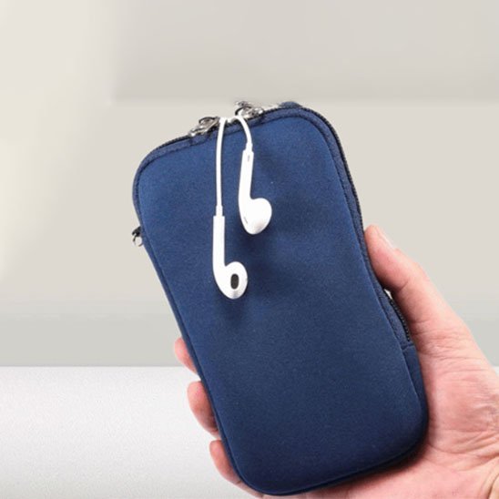 pochette telephone ProtectStyle bleu compacte