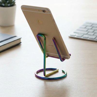 support telephone ergonomix arc en ciel bureau