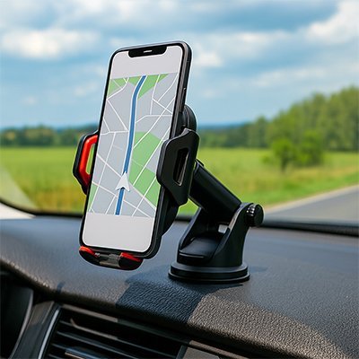 support telephone voiture Universel360 rouge