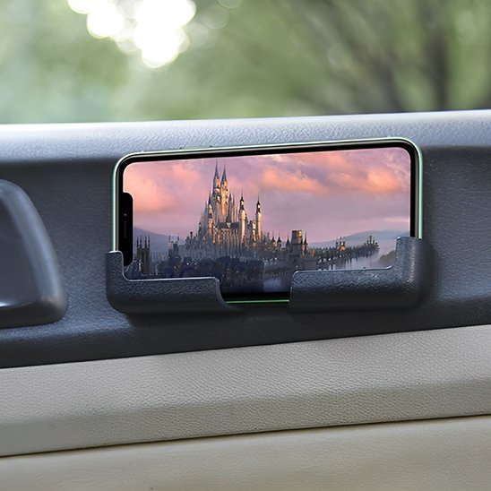 support telephone voiture Ajustable Premium noir horizontale