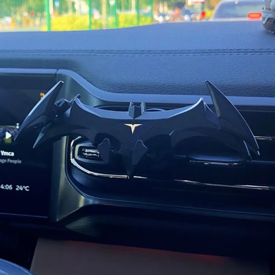 support telephone chauve-souris fixation airvent noir logo