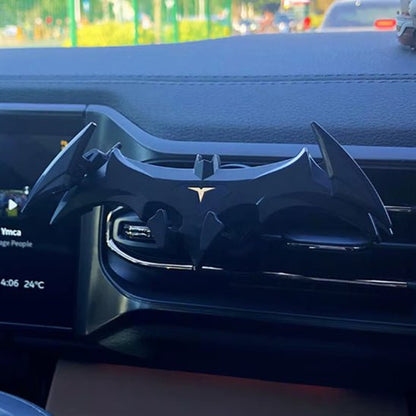 support telephone chauve-souris fixation airvent noir logo